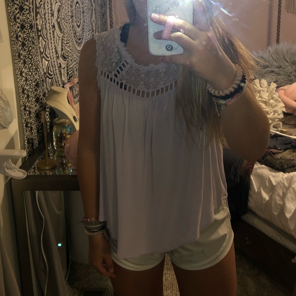 purple Target lace tank
